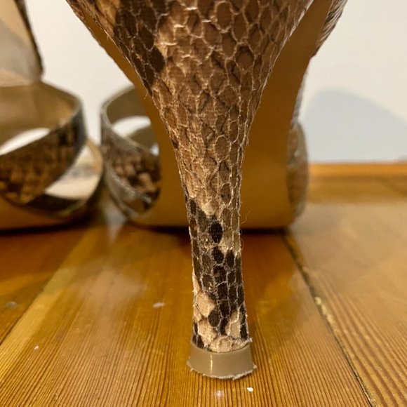 *NOT FOR SALE/SOLD* Nine West Snakeskin high heeled sandals (Size 7) - Picture 5 of 6